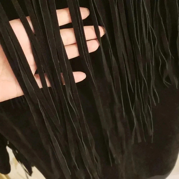 Willow clay 100% real suede jacket with tassels size L NWOT - Picture 8 of 12